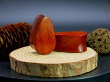 Load image into Gallery viewer, Blood Wood Tall Teardrop Plugs