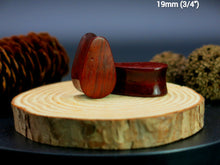 Load image into Gallery viewer, Blood Wood Tall Teardrop Plugs