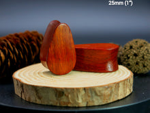 Load image into Gallery viewer, Blood Wood Tall Teardrop Plugs