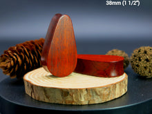 Load image into Gallery viewer, Blood Wood Tall Teardrop Plugs