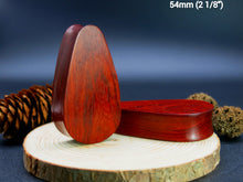 Load image into Gallery viewer, Blood Wood Tall Teardrop Plugs
