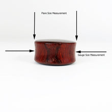 Load image into Gallery viewer, Blood Wood Geometric Teardrop Tunnels