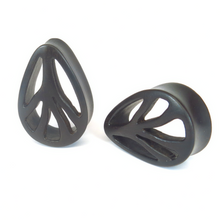 Load image into Gallery viewer, Art Nouveau Dark Raintree Teardrop Plugs 3