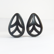 Load image into Gallery viewer, Art Nouveau Dark Raintree Teardrop Plugs 9