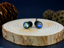 Load image into Gallery viewer, Precision Small Gauge Dark Raintree Single Flare Plugs with Abalone Shell