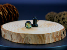 Load image into Gallery viewer, Precision Small Gauge Buffalo Horn Single Flare Plugs with Abalone Shell