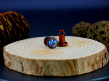 Load image into Gallery viewer, Precision Small Gauge Blood Wood Single Flare Plugs with Abalone Shell