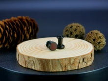 Load image into Gallery viewer, Precision Small Gauge Dark Raintree Single Flare Plugs with Burl Walnut