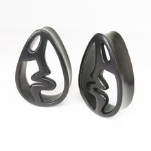 Load image into Gallery viewer, Art Nouveau Dark Raintree Teardrop Plugs 11