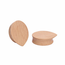 Load image into Gallery viewer, Hevea Wood Classic Geometric Teardrop Plugs