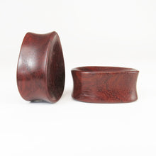 Load image into Gallery viewer, Blood Wood Classic Concave Teardrop Plugs