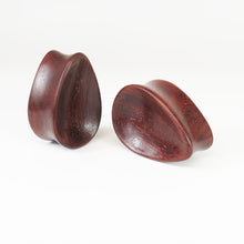 Load image into Gallery viewer, Blood Wood Classic Concave Teardrop Plugs