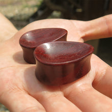 Load image into Gallery viewer, Blood Wood Classic Concave Teardrop Plugs