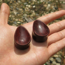 Load image into Gallery viewer, Blood Wood Classic Concave Teardrop Plugs