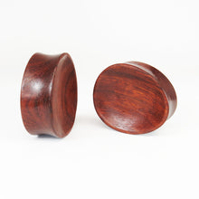 Load image into Gallery viewer, Blood Wood Concave Oval Teardrop Plugs