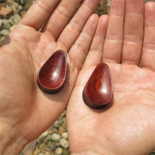 Load image into Gallery viewer, Blood Wood Concave Tall Teardrop Plugs