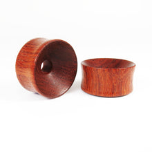 Load image into Gallery viewer, Blood Wood Deep Concave Small Bore Tunnels