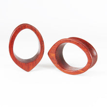 Load image into Gallery viewer, Blood Wood Geometric Teardrop Tunnels