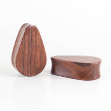 Load image into Gallery viewer, Blood Wood Tall Teardrop Plugs