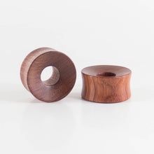 Load image into Gallery viewer, Red Wood Double Flared, Thick, Tunnels
