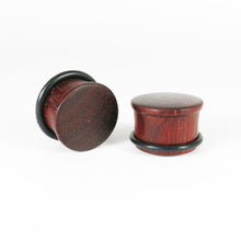 Load image into Gallery viewer, Blood Wood Top Hat Plugs