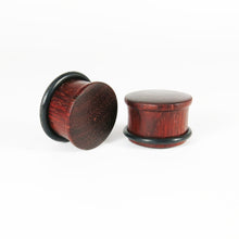 Load image into Gallery viewer, Blood Wood Top Hat Plugs