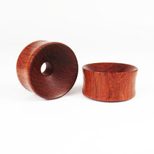 Load image into Gallery viewer, Blood Wood Deep Concave Small Bore Tunnels