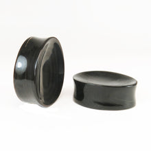 Load image into Gallery viewer, Buffalo Horn Concave Oval Teardrop Plugs