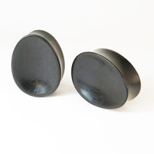 Load image into Gallery viewer, Dark Raintree Concave Oval Teardrop Plugs