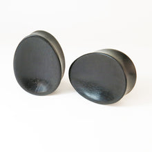 Load image into Gallery viewer, Dark Raintree Concave Oval Teardrop Plugs