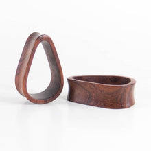 Load image into Gallery viewer, Red Wood Double Flared Tall Teardrop Tunnels