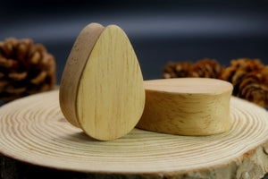 Hevea Wood Classic Teardrop Plugs