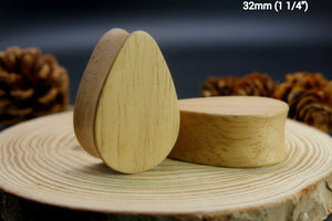 Hevea Wood Classic Teardrop Plugs