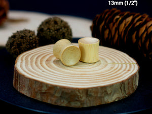 Hevea Wood Concave Plugs