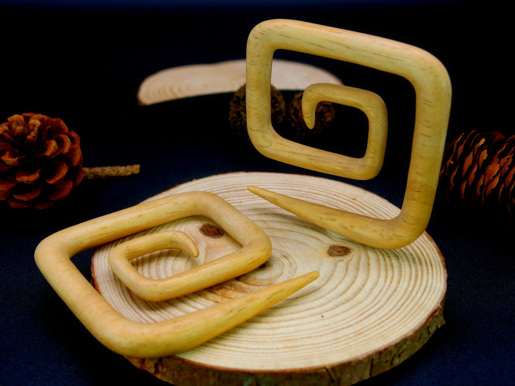 Hevea Wood Square Spirals