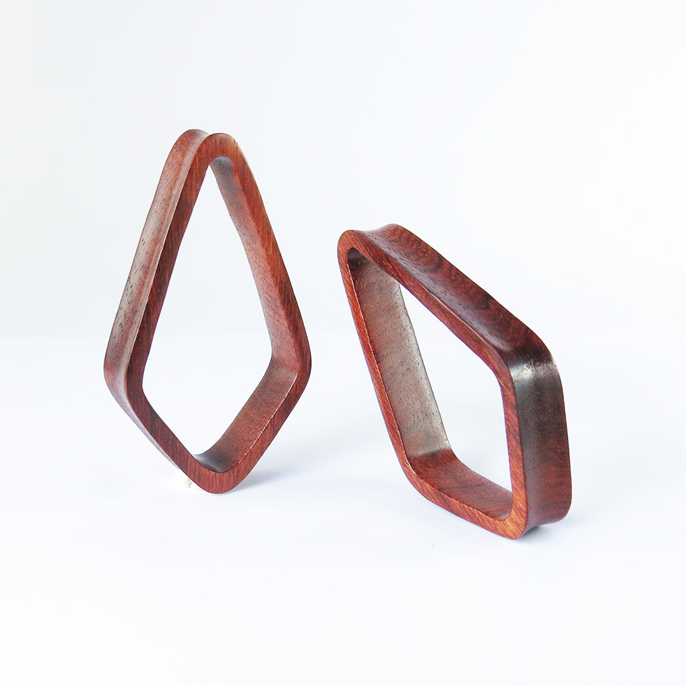 Red Wood Double Flared Crystal Tunnels