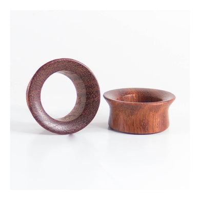 Red Wood Single Flared Round Tunnels
