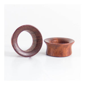 Red Wood Single Flared Round Tunnels