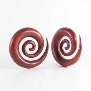 Red Wood Large Ear Spirals
