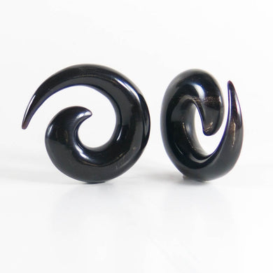 Buffalo Horn Spiral Earrings