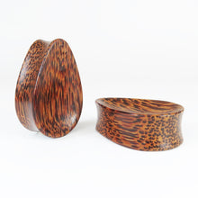 Load image into Gallery viewer, Coconut Palm Classic Concave Teardrop Plugs
