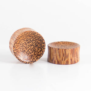 Coconut Palm Double Flared Concave Plugs