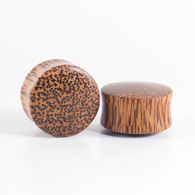 Coconut Palm Wood Double Flared Ear Plugs