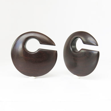 Black Wood Discus Ear Weights