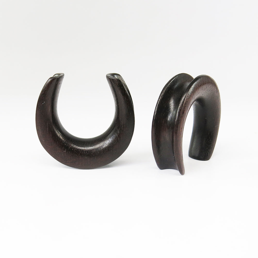 Black Wood Saddle Ear Weights