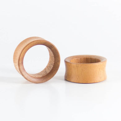 Bronze Wood Double Flare Concave Tunnels