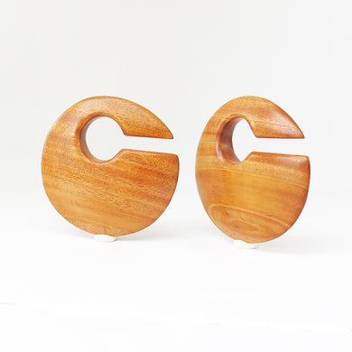 Bronze Wood Discus Ear Weights