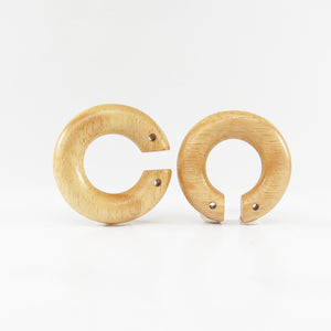 Hevea Wood Large Hoops for Hanging Jewelry