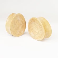 Load image into Gallery viewer, Hevea Wood Concave Oval Teardrop Plugs