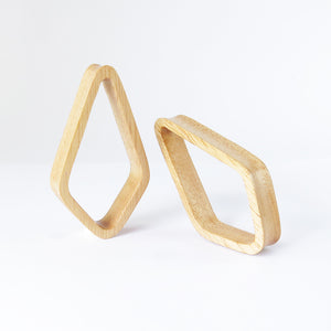 White Wood Double Flared Crystal Tunnels